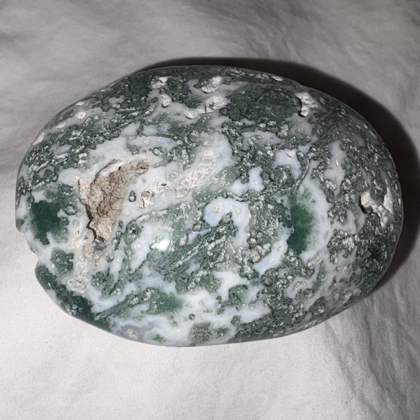 Moss Agate Palm Stone