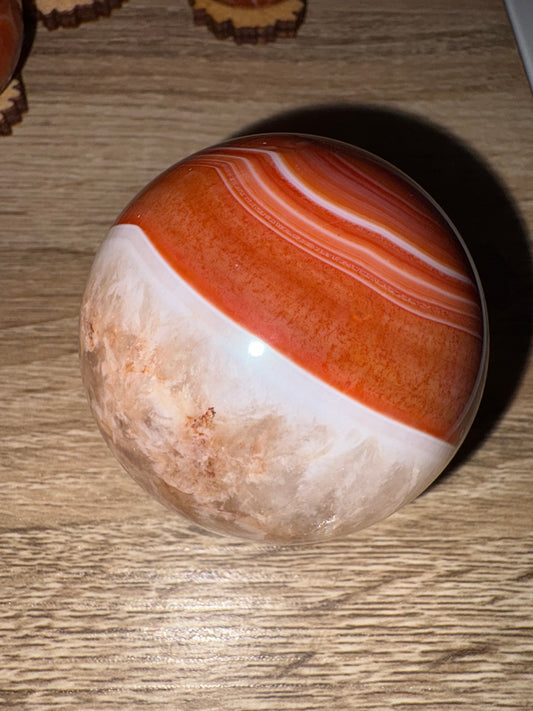 Carnelian & Quartz Spheres