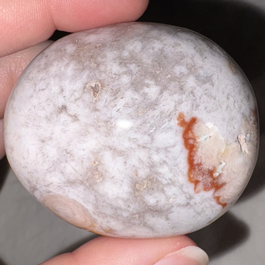Flower Agate Palm Stone