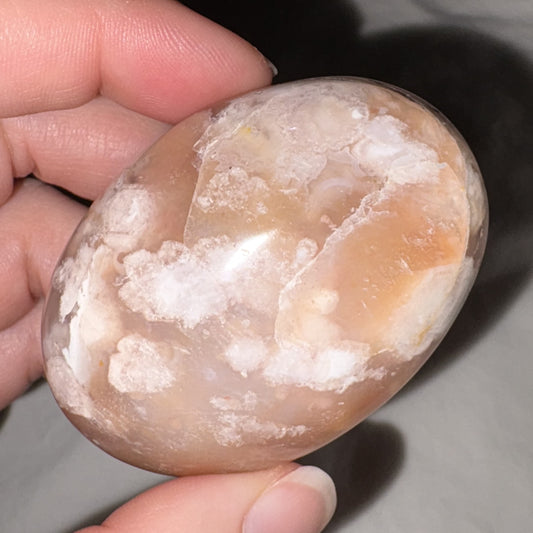 Flower Agate Palm Stone
