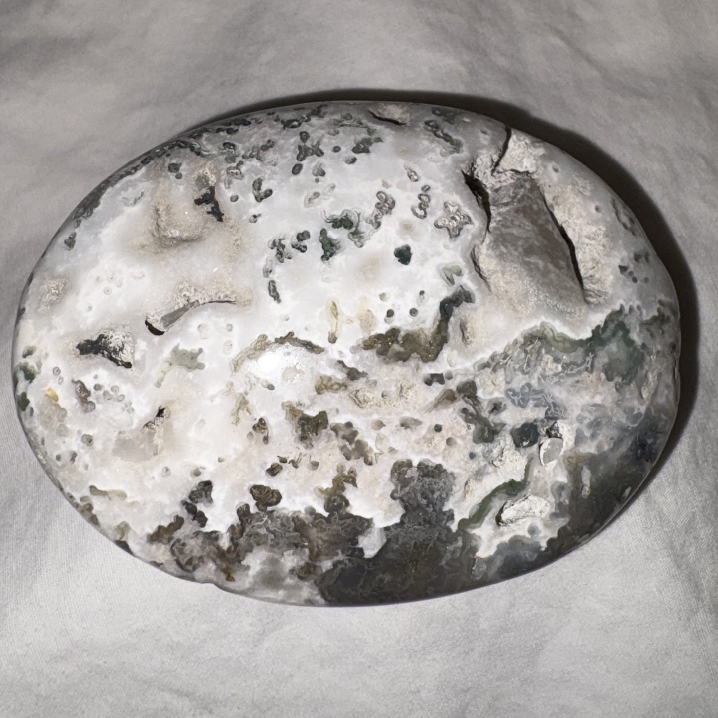 Moss Agate Palm Stone